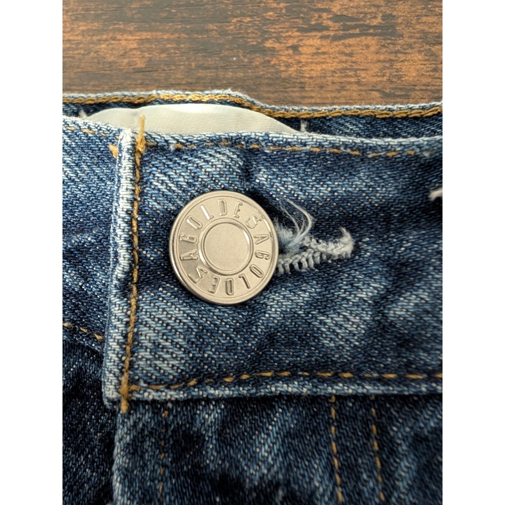 Agolde Parker Denim Shorts Vintage Blue Cut Off High Rise Distressed Size 26 - Picture 3 of 13